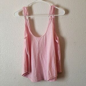 We the Free Light Pink Flowy Tank w/Metal Detail Size M